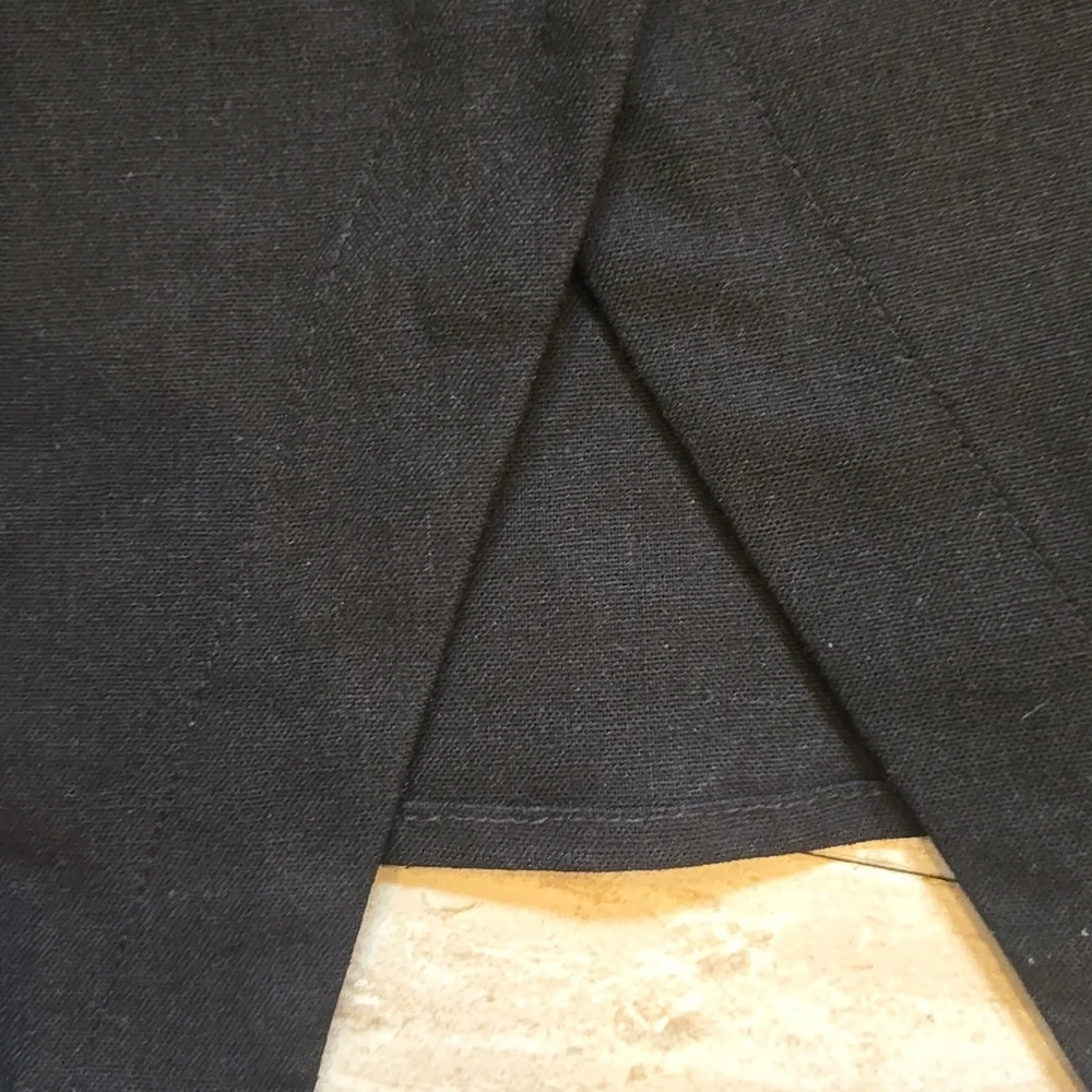 New Commense Black Linen Blend Button-Down Vest - Picture 7 of 9